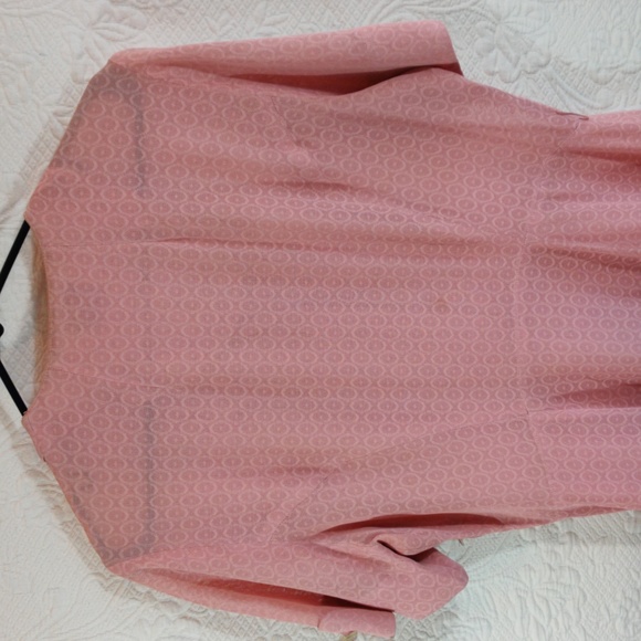 Vintage 1940s Sheer Lace Pink Evening Party Dress With Rhinestone Buttons - Picture 9 of 15